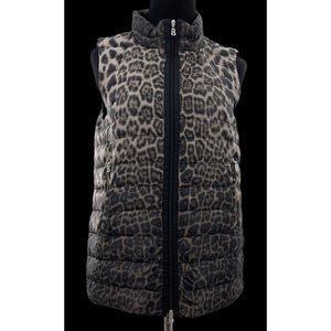 Bogner Animal Print Vest - Black and Brown